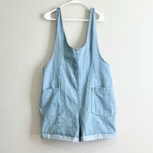 Boutique Wishlist Jeans Oversized Denim Romper